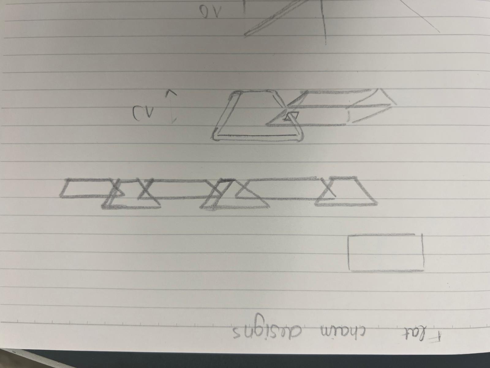 Sketch of flat chain (rotated in CAD)